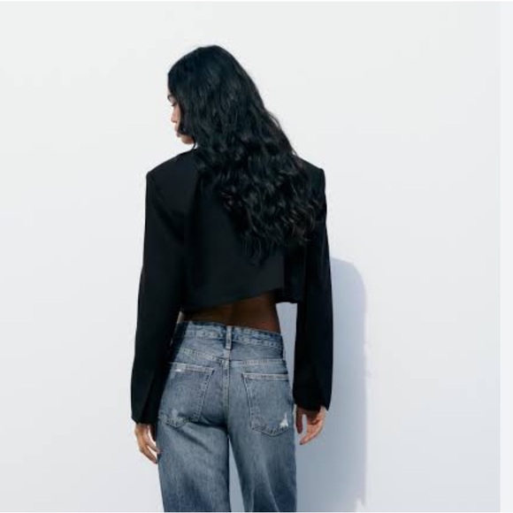 Zara NWT black cropped blazer 2010/753 - Picture 5 of 8